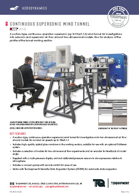 TecQuipment Supersonic Wind Tunnel